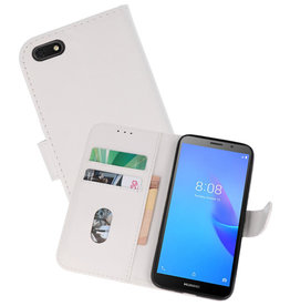 BAOHU Huawei Y5 Lite 2018 Hoesje Kaarthouder Book Case Telefoonhoesje Wit