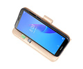 BAOHU Hoesje Geschikt voor de Huawei Y5 Lite 2018 - Kaarthouder Book Case Telefoonhoesje - Goud