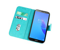 BAOHU Hoesje Geschikt voor de Huawei Y5 Lite 2018 - Kaarthouder Book Case Telefoonhoesje - Groen