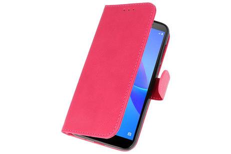 BAOHU Hoesje Geschikt voor de Huawei Y5 Lite 2018 - Kaarthouder Book Case Telefoonhoesje - Roze