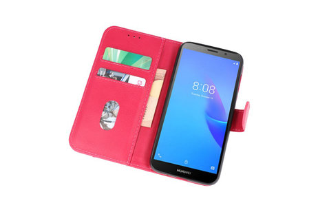 BAOHU Hoesje Geschikt voor de Huawei Y5 Lite 2018 - Kaarthouder Book Case Telefoonhoesje - Roze