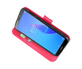 BAOHU Hoesje Geschikt voor de Huawei Y5 Lite 2018 - Kaarthouder Book Case Telefoonhoesje - Roze