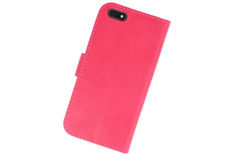 Hoesje Geschikt voor de Huawei Y5 Lite 2018 - Kaarthouder Book Case Telefoonhoesje - Roze