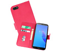 BAOHU Hoesje Geschikt voor de Huawei Y5 Lite 2018 - Kaarthouder Book Case Telefoonhoesje - Roze