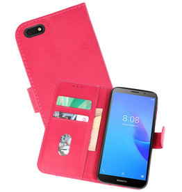 BAOHU Huawei Y5 Lite 2018 Hoesje Kaarthouder Book Case Telefoonhoesje Roze