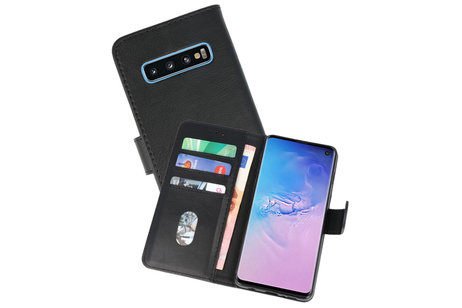 Samsung Galaxy S10 Hoesje Kaarthouder Book Case Telefoonhoesje Zwart