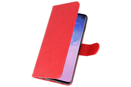 Samsung Galaxy S10 Hoesje Kaarthouder Book Case Telefoonhoesje Rood