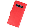 Samsung Galaxy S10 Hoesje Kaarthouder Book Case Telefoonhoesje Rood