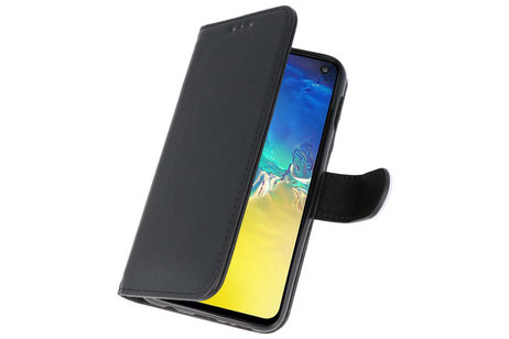 Hoesje Geschikt voor de Samsung Galaxy S10e - Kaarthouder Book Case Telefoonhoesje - Zwart