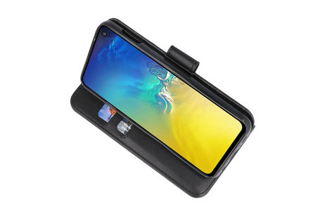 BAOHU Hoesje Geschikt voor de Samsung Galaxy S10e - Kaarthouder Book Case Telefoonhoesje - Zwart