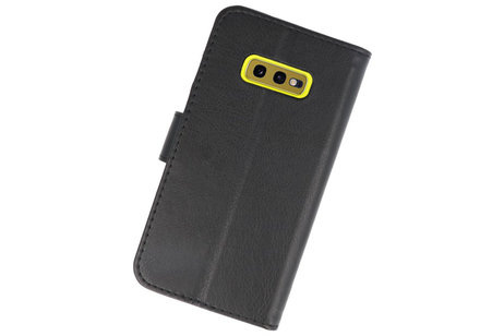 BAOHU Hoesje Geschikt voor de Samsung Galaxy S10e - Kaarthouder Book Case Telefoonhoesje - Zwart