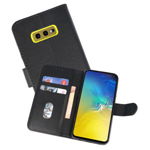 BAOHU Hoesje Geschikt voor de Samsung Galaxy S10e - Kaarthouder Book Case Telefoonhoesje - Zwart