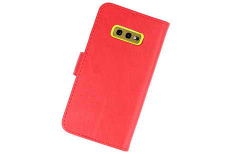 BAOHU Hoesje Geschikt voor de Samsung Galaxy S10e - Kaarthouder Book Case Telefoonhoesje - Rood