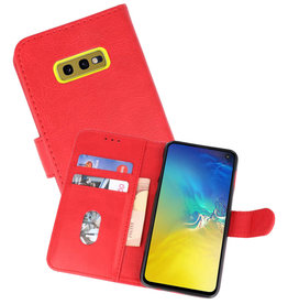 Samsung Galaxy S10e Hoesje Kaarthouder Book Case Telefoonhoesje Rood