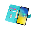 BAOHU Hoesje Geschikt voor de Samsung Galaxy S10e - Kaarthouder Book Case Telefoonhoesje - Groen