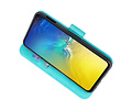BAOHU Hoesje Geschikt voor de Samsung Galaxy S10e - Kaarthouder Book Case Telefoonhoesje - Groen