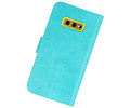 BAOHU Hoesje Geschikt voor de Samsung Galaxy S10e - Kaarthouder Book Case Telefoonhoesje - Groen