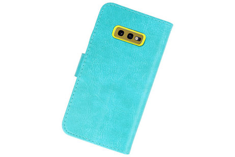 BAOHU Hoesje Geschikt voor de Samsung Galaxy S10e - Kaarthouder Book Case Telefoonhoesje - Groen