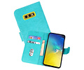 BAOHU Hoesje Geschikt voor de Samsung Galaxy S10e - Kaarthouder Book Case Telefoonhoesje - Groen