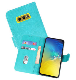 BAOHU Samsung Galaxy S10e Hoesje Kaarthouder Book Case Telefoonhoesje Groen