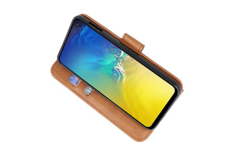 Samsung Galaxy S10e Hoesje Kaarthouder Book Case Telefoonhoesje Bruin