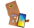 BAOHU Hoesje Geschikt voor de Samsung Galaxy S10e - Kaarthouder Book Case Telefoonhoesje - Bruin