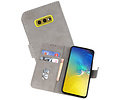 BAOHU Hoesje Geschikt voor de Samsung Galaxy S10e - Kaarthouder Book Case Telefoonhoesje - Grijs