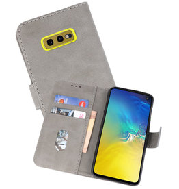 BAOHU Samsung Galaxy S10e Hoesje Kaarthouder Book Case Telefoonhoesje Grijs