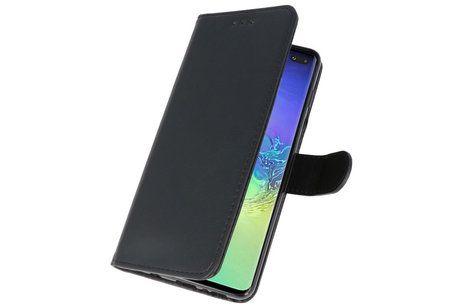 Hoesje Geschikt voor de Samsung Galaxy S10 Plus - Kaarthouder Book Case Telefoonhoesje - Zwart