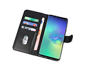 BAOHU Hoesje Geschikt voor de Samsung Galaxy S10 Plus - Kaarthouder Book Case Telefoonhoesje - Zwart