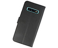 BAOHU Hoesje Geschikt voor de Samsung Galaxy S10 Plus - Kaarthouder Book Case Telefoonhoesje - Zwart