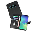 BAOHU Hoesje Geschikt voor de Samsung Galaxy S10 Plus - Kaarthouder Book Case Telefoonhoesje - Zwart