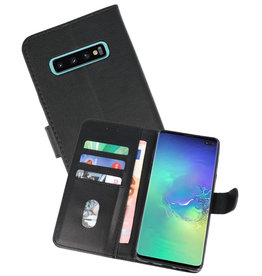 BAOHU Samsung Galaxy S10 Plus Hoesje Kaarthouder Book Case Telefoonhoesje Zwart