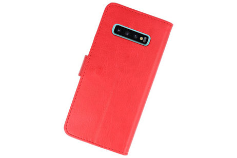 Samsung Galaxy S10 Plus Hoesje Kaarthouder Book Case Telefoonhoesje Rood