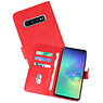 BAOHU Samsung Galaxy S10 Plus Hoesje Kaarthouder Book Case Telefoonhoesje Rood