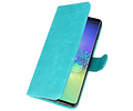 Samsung Galaxy S10 Plus Hoesje Kaarthouder Book Case Telefoonhoesje Groen