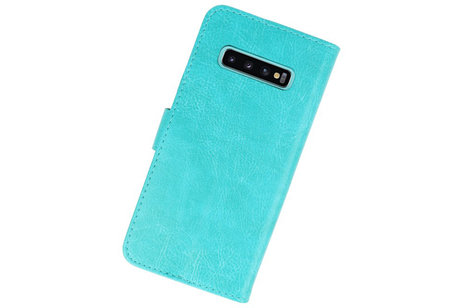 Samsung Galaxy S10 Plus Hoesje Kaarthouder Book Case Telefoonhoesje Groen