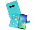 Samsung Galaxy S10 Plus Hoesje Kaarthouder Book Case Telefoonhoesje Groen