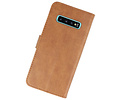 BAOHU Hoesje Geschikt voor de Samsung Galaxy S10 Plus - Kaarthouder Book Case Telefoonhoesje - Bruin