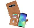 BAOHU Hoesje Geschikt voor de Samsung Galaxy S10 Plus - Kaarthouder Book Case Telefoonhoesje - Bruin