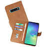 BAOHU Samsung Galaxy S10 Plus Hoesje Kaarthouder Book Case Telefoonhoesje Bruin