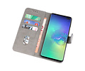 BAOHU Hoesje Geschikt voor de Samsung Galaxy S10 Plus - Kaarthouder Book Case Telefoonhoesje - Grijs