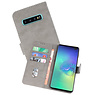 BAOHU Samsung Galaxy S10 Plus Hoesje Kaarthouder Book Case Telefoonhoesje Grijs