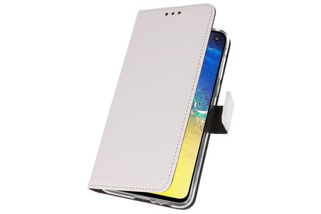 Booktype Telefoonhoesjes - Bookcase Hoesje - Wallet Case -  Geschikt voor Samsung Galaxy S10e - Wit