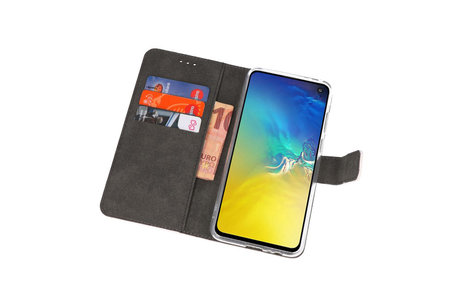 Booktype Telefoonhoesjes - Bookcase Hoesje - Wallet Case -  Geschikt voor Samsung Galaxy S10e - Wit