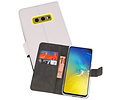 Booktype Telefoonhoesjes - Bookcase Hoesje - Wallet Case -  Geschikt voor Samsung Galaxy S10e - Wit