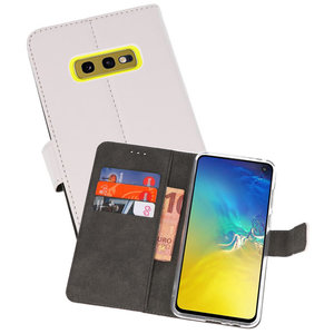 Booktype Telefoonhoesjes - Bookcase Hoesje - Wallet Case -  Geschikt voor Samsung Galaxy S10e - Wit