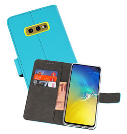 Wallet Cases Hoesje Samsung Galaxy S10e Blauw