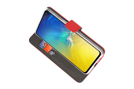 Booktype Telefoonhoesjes - Bookcase Hoesje - Wallet Case -  Geschikt voor Samsung Galaxy S10e - Rood