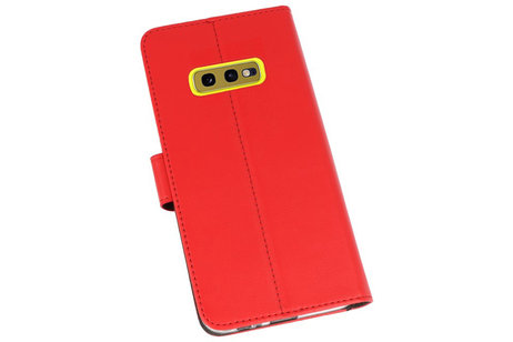Booktype Telefoonhoesjes - Bookcase Hoesje - Wallet Case -  Geschikt voor Samsung Galaxy S10e - Rood